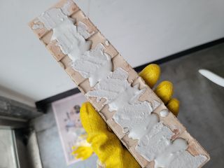 [신흥산업] 붙이는 벽돌 황토 파벽돌 230mm 45장,  욕실 인테리어 실내장식 셀프인테리어 — 3.5점을 준 리뷰어가 2023년 7월 올린 사용 사진