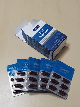 뉴트리션팩토리 비타프렙 오큐슈프림 루테인 오메가3 1050mg — 5점을 준 리뷰어가 2021년 8월 올린 사용 사진