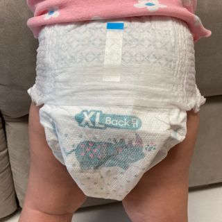 오브맘 밤 프리미엄 아기 기저귀 팬티형 밴드형 — 5점을 준 리뷰어가 2021년 1월 올린 사용 사진