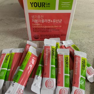 [풀무원건강생활] 생기충전 저분자콜라겐유산균 30포 — 5점을 준 리뷰어가 2021년 1월 올린 사용 사진