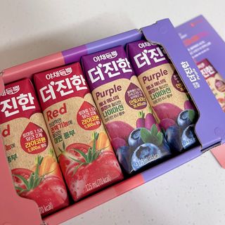 [롯데칠성] 야채듬뿍 더'진한 [롯데칠성] 야채는 이제 COLORFULL! 야채듬뿍  더 진한 레드 4개 +퍼플 4개 (총 8개) — 4점을 준 리뷰어가 2023년 6월 올린 사용 사진