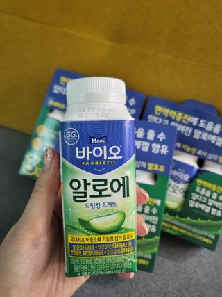 LIVE 매일바이오 알로에 드링킹 요거트 — 5점을 준 리뷰어가 2022년 4월 올린 사용 사진