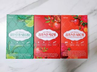 서울에프엔비 콜라스틴 3종 뷰티젤리스틱 45입 [ABC핏 15입 /  석류핏 15입 / 청스피루리나 15입] — 4점을 준 리뷰어가 2021년 9월 올린 사용 사진