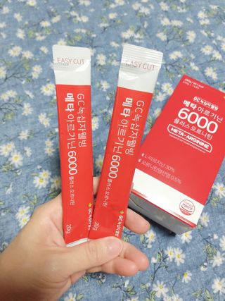 메타아르기닌 GC녹십자웰빙 메타 아르기닌 6000 플러스 오르니틴 — 5점을 준 리뷰어가 2022년 6월 올린 사용 사진