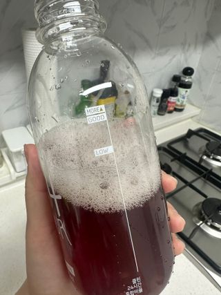 클린24시간 1BOX(5포) + 전용보틀(500ml) — 4점을 준 리뷰어가 2022년 12월 올린 사용 사진