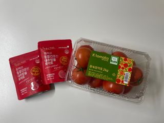 레드닥터 완숙토마토 + 통째로 동결건조한 대추방울토마토 — 5점을 준 리뷰어가 2022년 12월 올린 사용 사진