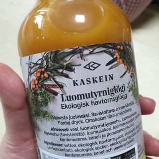 H365 [Kaskein Luomutyrniglögi] 핀란드 전통 무알콜 멀드와인 시벅톤 글로기 — 5점을 준 리뷰어가 2021년 4월 올린 사용 사진