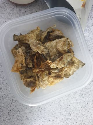 오희숙 전통부각 명인 찹쌀김부각, 찹쌀다시마부각, 황태껍질튀각 총 6봉 — 5점을 준 리뷰어가 2021년 7월 올린 사용 사진