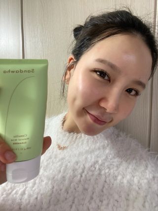 스킨큐어 산다화 울트라 젠틀 약산성 세안제 — 5점을 준 리뷰어가 2023년 3월 올린 사용 사진