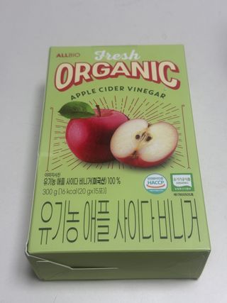 올바이오 [쿠팡 구매] 유기농 애플사이다비니거 애사비 스틱 15p, 300g, 1개 — 3.5점을 준 리뷰어가 2025년 1월 올린 사용 사진