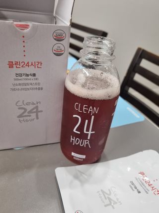 클린24시간 1BOX(5포) + 전용보틀(500ml) — 3.5점을 준 리뷰어가 2023년 4월 올린 사용 사진