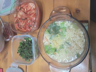 [풀무원] 자연은맛있다 정면, 백면, 홍면  세트 — 5점을 준 리뷰어가 2021년 4월 올린 사용 사진