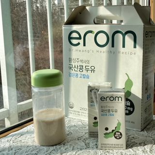 이롬 erom 황성주박사의 국산콩 두유 검은콩 고칼슘 — 5점을 준 리뷰어가 2020년 12월 올린 사용 사진