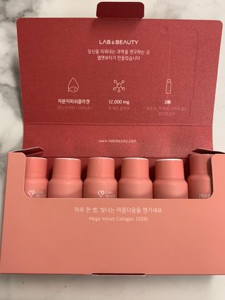 랩앤뷰티 메가 벨벳 콜라겐 12000 — 5점을 준 리뷰어가 2021년 6월 올린 사용 사진