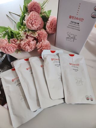 클린24시간 1BOX(5포) + 전용보틀(500ml) — 5점을 준 리뷰어가 2023년 2월 올린 사용 사진