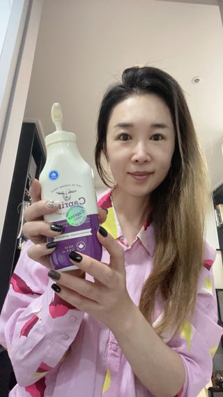[카프리나]프레쉬 산양밀크 어메이징 바디로션 350ml (시어버터 향) — 5점을 준 리뷰어가 2023년 6월 올린 사용 사진
