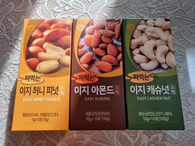 짜먹는 이지아몬드, 짜먹는 이지허니피넛, 짜먹는 이지캐슈넛 각 10g X  10포 리뷰 사진