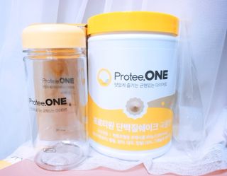 프로티원 단백질쉐이크 곡물맛 2주분 1통+보틀 — 5점을 준 리뷰어가 2021년 3월 올린 사용 사진