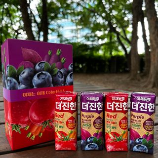 [롯데칠성] 야채듬뿍 더'진한 [롯데칠성] 야채는 이제 COLORFULL! 야채듬뿍  더 진한 레드 4개 +퍼플 4개 (총 8개) — 5점을 준 리뷰어가 2023년 6월 올린 사용 사진