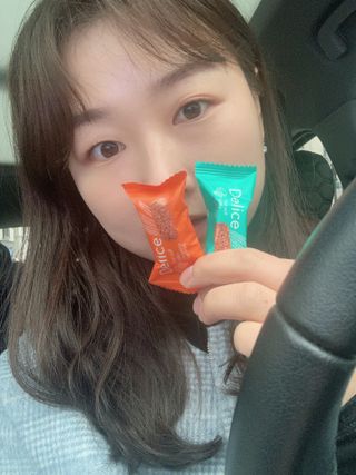 델리스 오트 밀키 초콜릿 바 — 5점을 준 리뷰어가 2022년 3월 올린 사용 사진