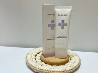 바노바기 코스메틱 바노바기 밀크씨슬 리페어 시카 선스크린 플러스 50ml — 4점을 준 리뷰어가 2023년 1월 올린 사용 사진