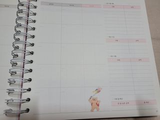 리훈 곰부 내지꾸미기 투명 리무버블 스티커팩 다이어리 다꾸 미니 씰 세트 — 5점을 준 리뷰어가 2023년 5월 올린 사용 사진