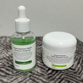 [녹산] 그린 솔루션 멀티 수분 앰플 + 그린 솔루션 멀티 수분크림 — 5점을 준 리뷰어가 2022년 11월 올린 사용 사진