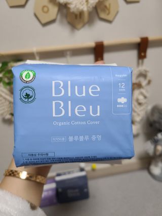 블루블루 유기농 순면 커버 생리대 — 5점을 준 리뷰어가 2021년 1월 올린 사용 사진