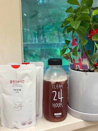 클린24시간 1BOX(5포) + 전용보틀(500ml) — 5점을 준 리뷰어가 2023년 7월 올린 사용 사진