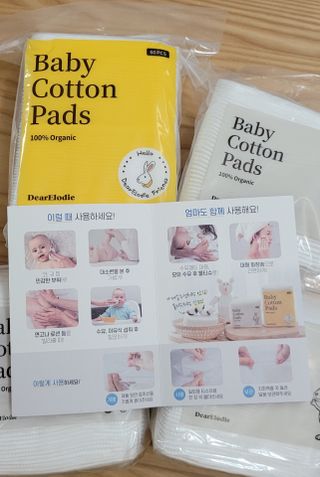 디어엘로디 프리미엄 유기농 유아 솜티슈 40매 3Pack +60매 1Pack 혼합형 — 5점을 준 리뷰어가 2021년 4월 올린 사용 사진