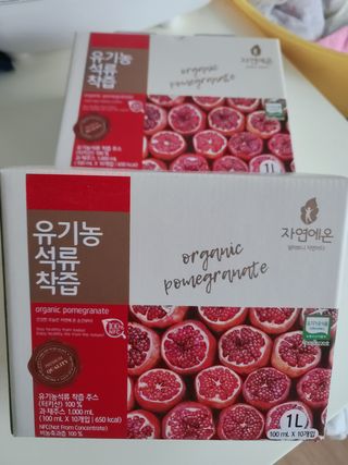 자연에온 유기농 석류 착즙 100mL 10개입 2BOX — 5점을 준 리뷰어가 2020년 12월 올린 사용 사진