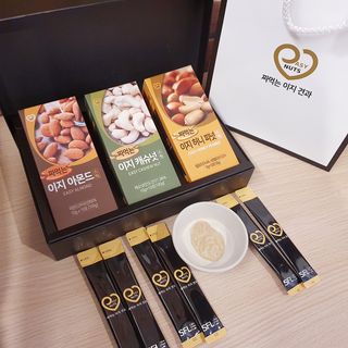 짜먹는 이지견과 짜먹는 이지아몬드, 짜먹는 이지허니피넛, 짜먹는 이지캐슈넛 각 10g X  10포 — 5점을 준 리뷰어가 2021년 3월 올린 사용 사진