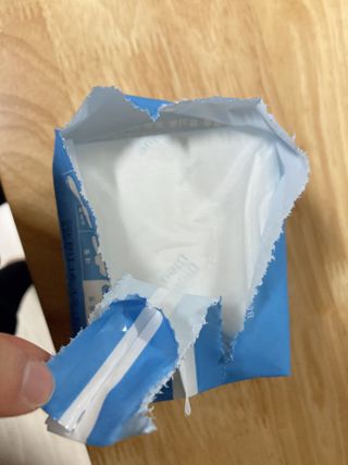 블루블루 유기농 순면 커버 생리대 — 4점을 준 리뷰어가 2021년 1월 올린 사용 사진