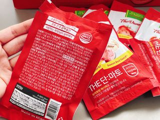 제이제이바이오 더단마토 프리미엄주스 100ml 30팩입 - 무설탕 스테비아 토마토즙 — 5점을 준 리뷰어가 2021년 12월 올린 사용 사진