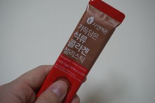 자연에온 가득담은 몽모랑시 타트체리 콜라겐 젤리스틱 — 4.5점을 준 리뷰어가 2021년 1월 올린 사용 사진