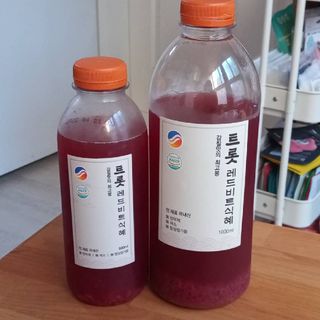 트롯전통식혜 트롯레드비트식혜 1리터 +500리터 — 5점을 준 리뷰어가 2021년 5월 올린 사용 사진
