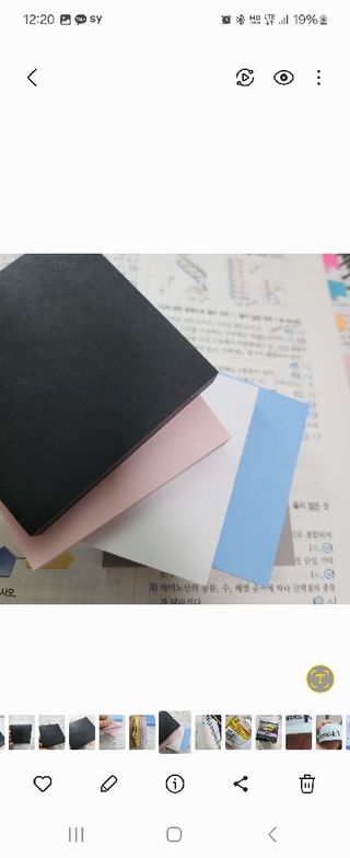 [3M] 포스트잇 점착메모지 강한점착용 노트654 심플리서린 5패드 430매 — 5점을 준 리뷰어가 2024년 9월 올린 사용 사진