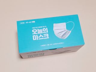 [심폐소생소] 오늘의마스크 KF-AD 비말차단 황사 여름용 마스크 — 5점을 준 리뷰어가 2021년 9월 올린 사용 사진