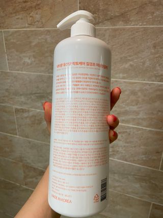 프리[닥터문] 유산균 락토케어 질경초 여성청결제 1000ml (젤타입) — 5점을 준 리뷰어가 2022년 6월 올린 사용 사진