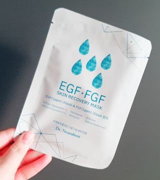 Dr.느루벗 느루벗 EGF FGF 스킨 리커버리 마스크 10장 — 5점을 준 리뷰어가 2021년 3월 올린 사용 사진