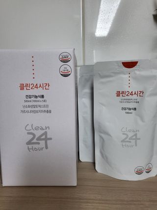 클린24시간 1BOX(5포) + 전용보틀(500ml) — 5점을 준 리뷰어가 2022년 8월 올린 사용 사진