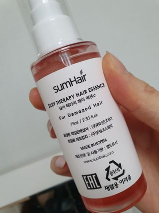 썸헤어 / SUMHAIR 썸헤어 실키 테라피 헤어 에센스 — 5점을 준 리뷰어가 2021년 4월 올린 사용 사진