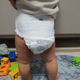 오브맘 밤 프리미엄 아기 기저귀 팬티형 밴드형 — 3.5점을 준 리뷰어가 2021년 1월 올린 사용 사진