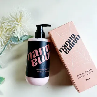 난나 살몬 스파이더 검버섯 미백 톤업 화이트닝 연어 앰플 크림 300ml 대용량 — 5점을 준 리뷰어가 2022년 8월 올린 사용 사진