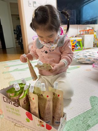 [몸엔용] 우리 아이 건강간식, 달콤한 녹용곤약젤리 디어팡 4종 — 5점을 준 리뷰어가 2022년 4월 올린 사용 사진