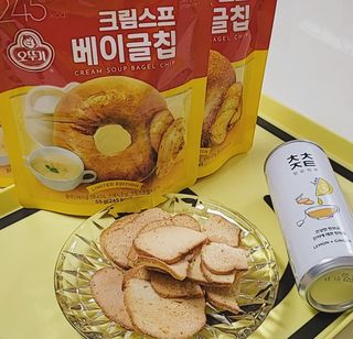 딜라이트 프로젝트 오뚜기스프 베이글칩 2종 — 5점을 준 리뷰어가 2021년 8월 올린 사용 사진
