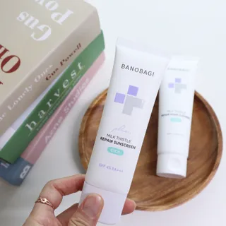 바노바기 코스메틱 바노바기 밀크씨슬 리페어 시카 폼 클렌저 플러스 120ml + 선스크린 플러스 50ml — 5점을 준 리뷰어가 2023년 7월 올린 사용 사진