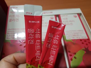 서울약사신협_석류 타트체리 콜라겐_10g x 30포 — 5점을 준 리뷰어가 2021년 7월 올린 사용 사진