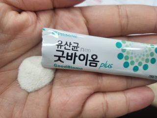 프리마인 유산균 국가지정연구소 선정, 살아있는 생유산균 200억 마리의 힘. 유산균n굿바이옴플러스 — 4.5점을 준 리뷰어가 2022년 11월 올린 사용 사진