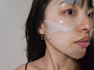 블로그 [웰더마] 프리미엄 사파이어 콜라겐 임팩트 피팅 마스크(4매입/1BOX) — 5점을 준 리뷰어가 2025년 5월 올린 사용 사진